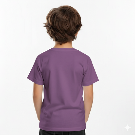 Kids Cotton Round Neck PUR