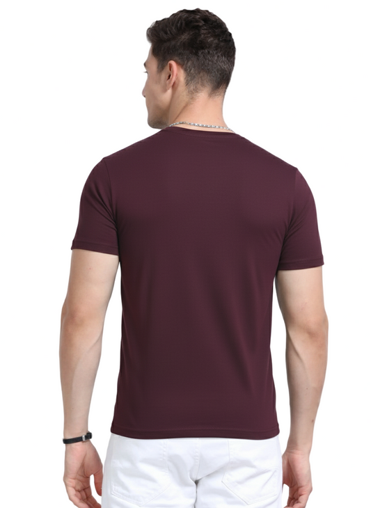 Men’s Pima Cotton Crew Neck T-Shirt Wine
