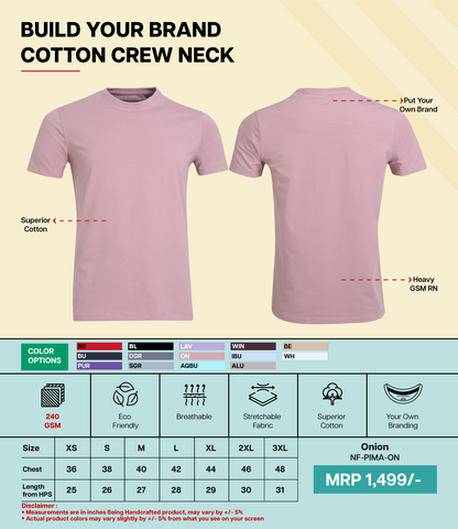 Men’s Pima Cotton Crew Neck T-Shirt  ON