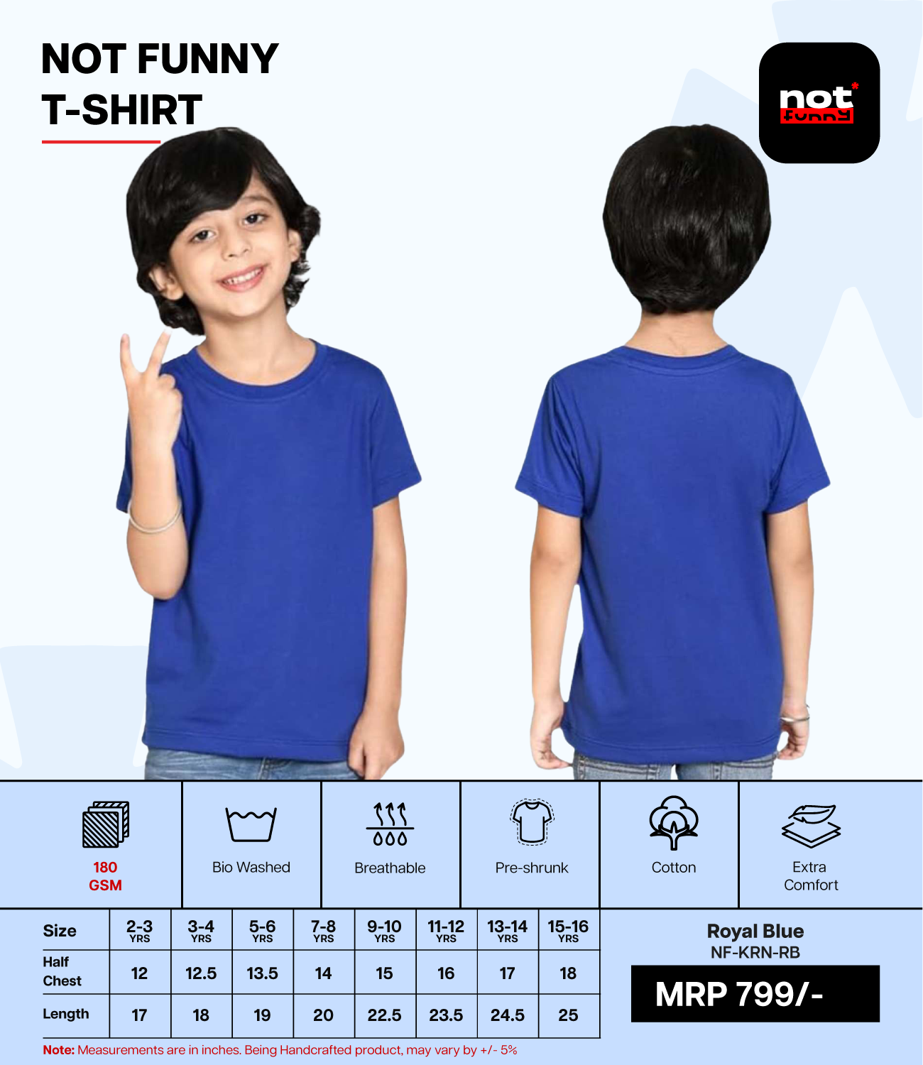 Kids Cotton Round Neck RB