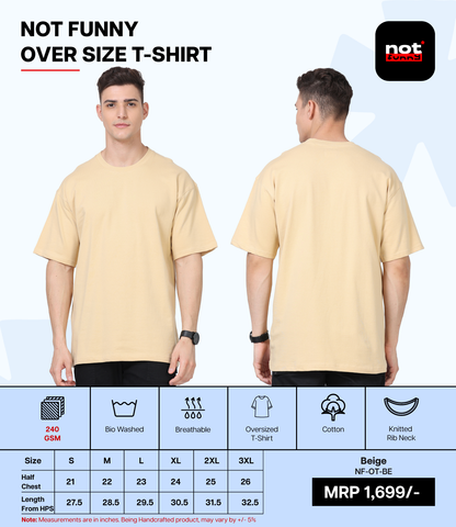 Men's Oversized BE T-Shirt – Premium Pima Cotton