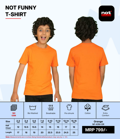 Kids Cotton Round Neck OR T-Shirt