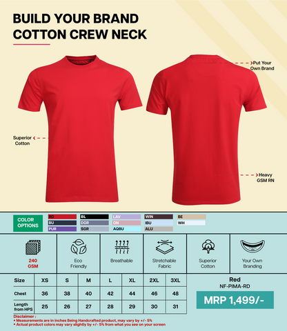 Men’s Pima Cotton Crew Neck T-Shirt RD