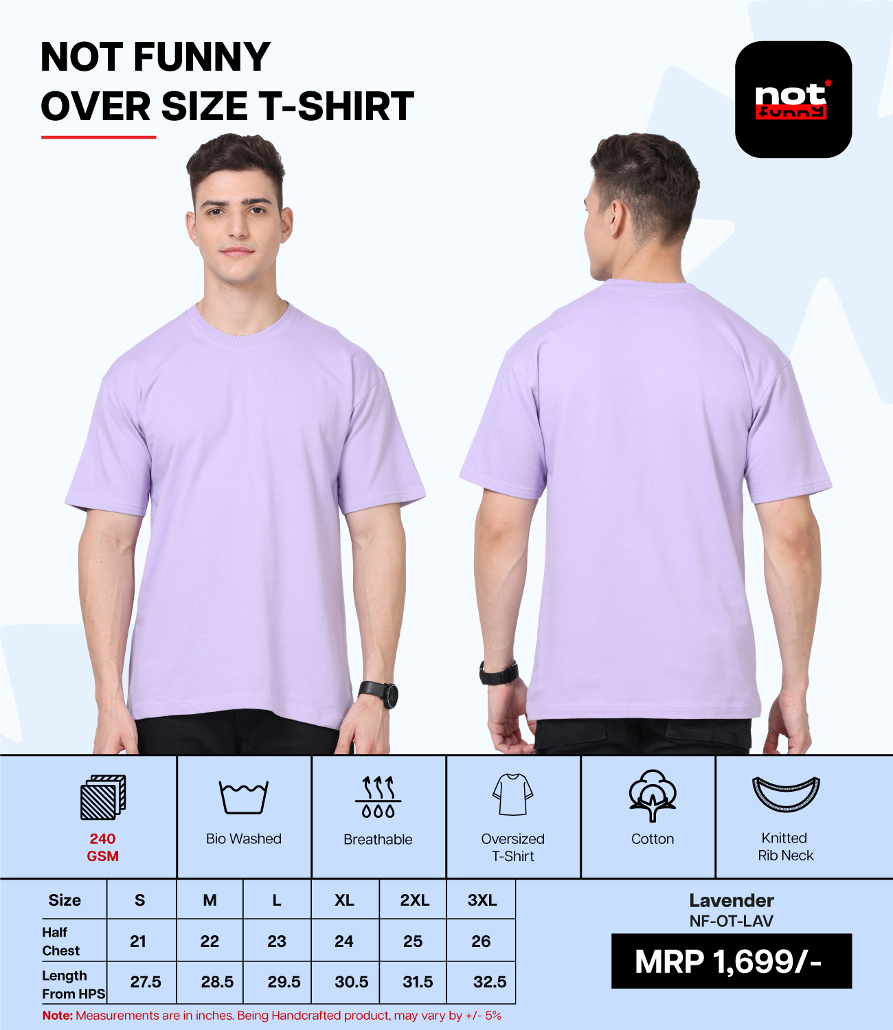 Men's Oversized LAV T-Shirt – Premium Pima Cotton