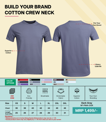 Men’s Pima Cotton Crew Neck T-Shirt  DGR T-Shirt