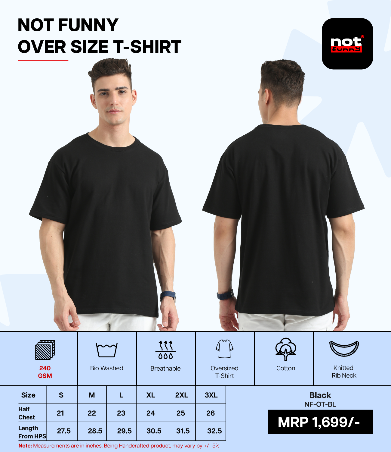 Men's Oversized BL T-Shirt – Premium Pima Cotton