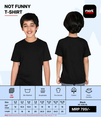 Kids Cotton Round Neck BL