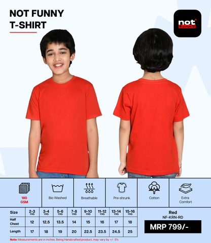 Kids Cotton Round Neck RD