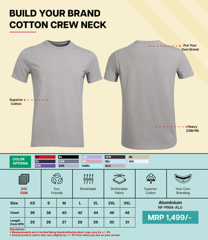 Men’s Pima Cotton Crew Neck T-Shirt  ALU