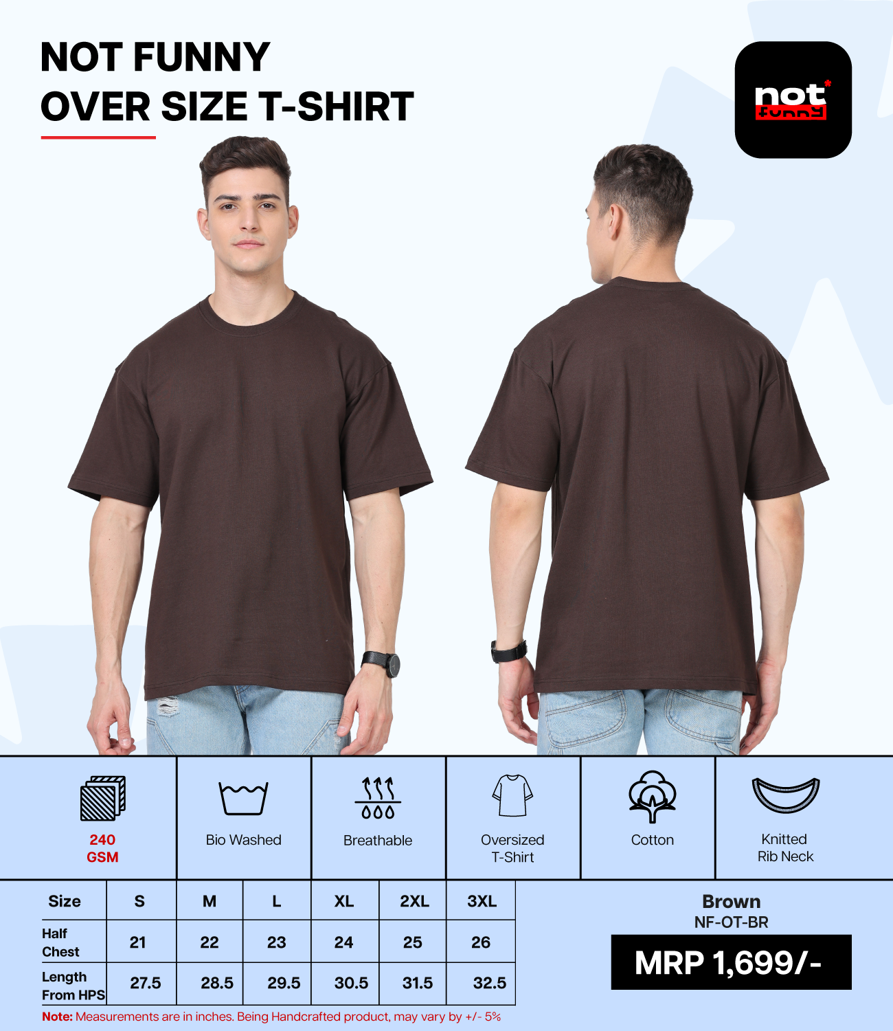 Men's Oversized BR T-Shirt – Premium Pima Cotton