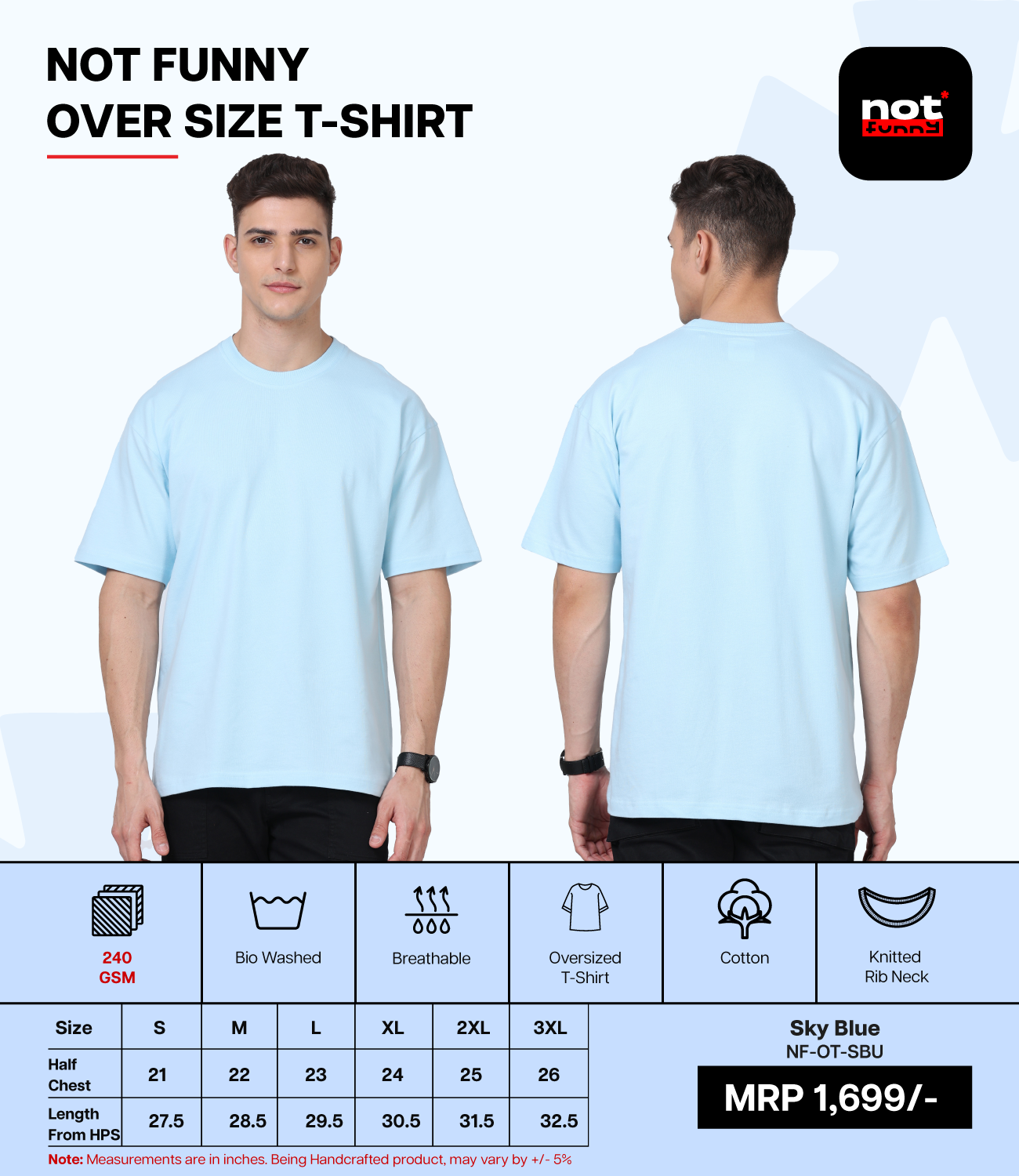 Men's Oversized SBU T-Shirt – Premium Pima Cotton