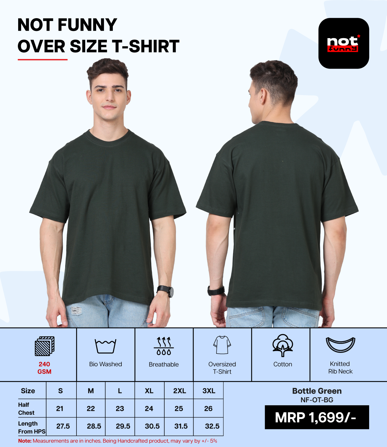 Men's Oversized BG T-Shirt – Premium Pima Cotton