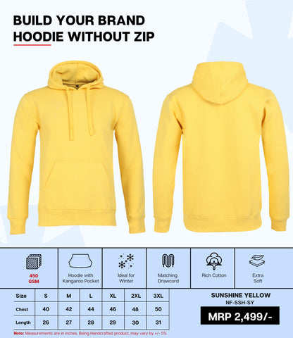 Premium 450 GSM Without Zip Hoodie SY