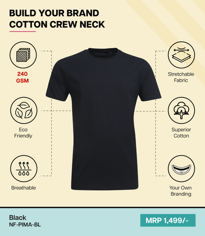 Men’s Pima Cotton Crew Neck T-Shirt  BL