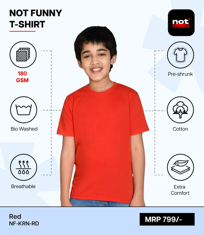 Kids Cotton Round Neck RD