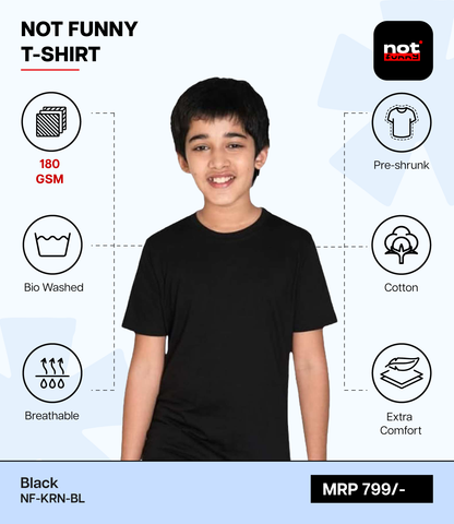 Kids Cotton Round Neck BL