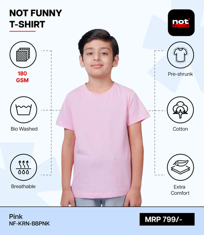 Kids Cotton Round Neck BBPNK