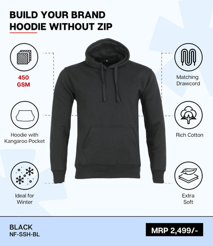 Premium 450 GSM Without Zip Hoodie BL