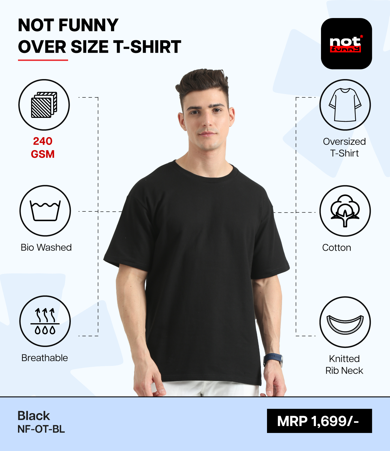 Men's Oversized BL T-Shirt – Premium Pima Cotton