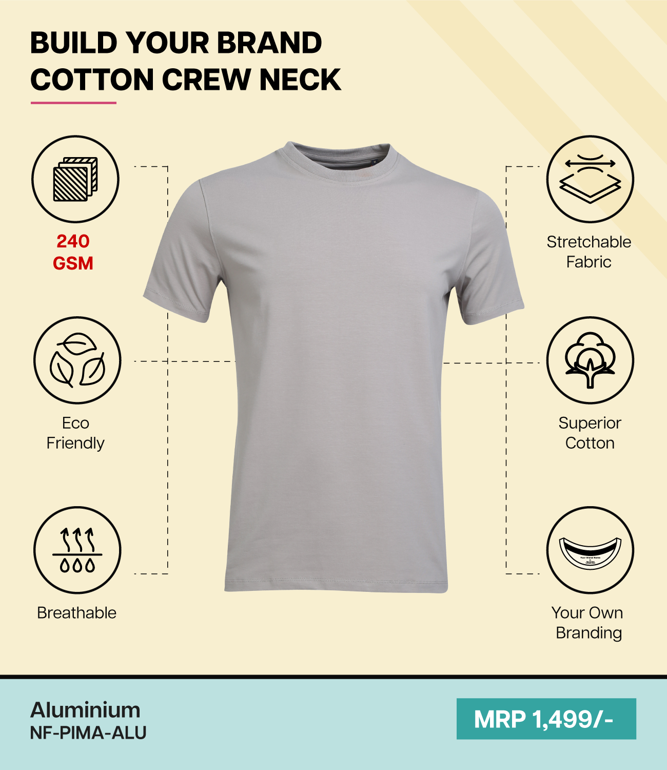 Men’s Pima Cotton Crew Neck T-Shirt  ALU
