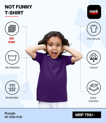Kids Cotton Round Neck PUR