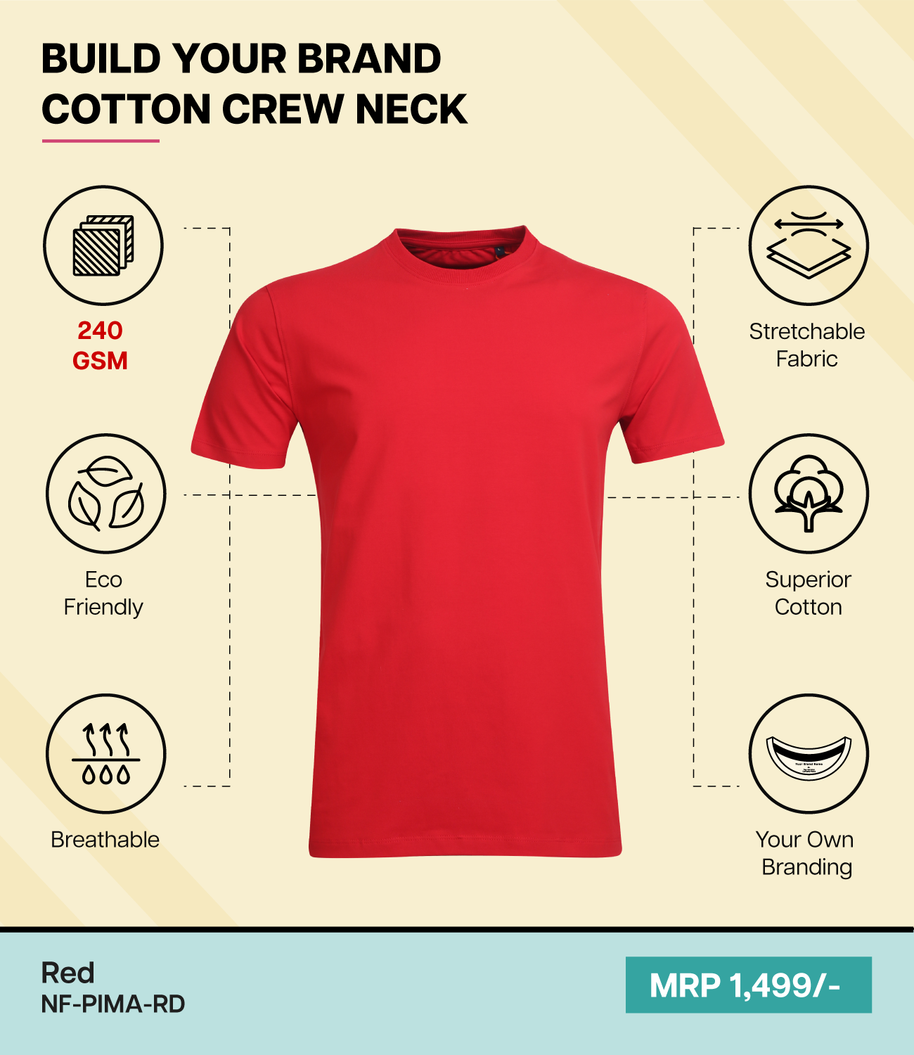 Men’s Pima Cotton Crew Neck T-Shirt RD