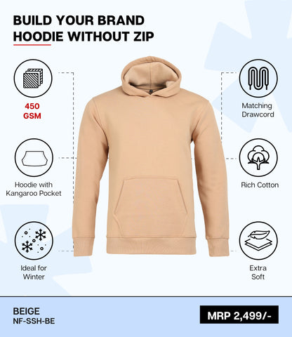 Premium 450 GSM Without Zip Hoodie BE