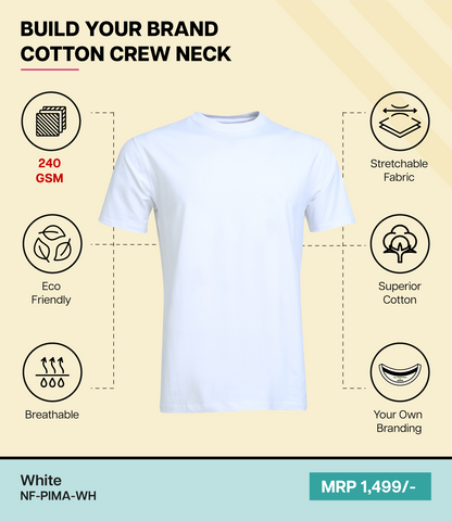 Men’s Pima Cotton Crew Neck T-Shirt  White