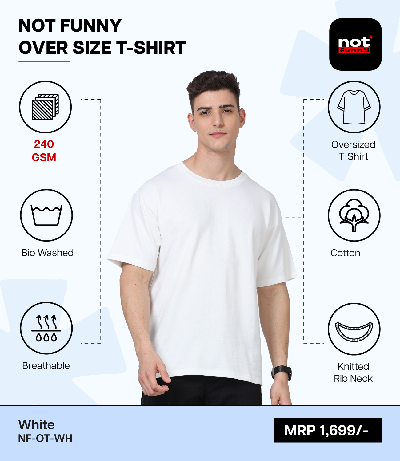 Men's Oversized WH T-Shirt – Premium Pima Cotton