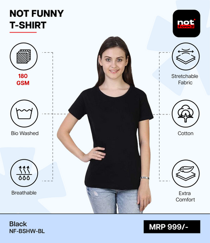 Biowash Women’s BL T-Shirt – Soft, Stretchable & Breathable Cotton