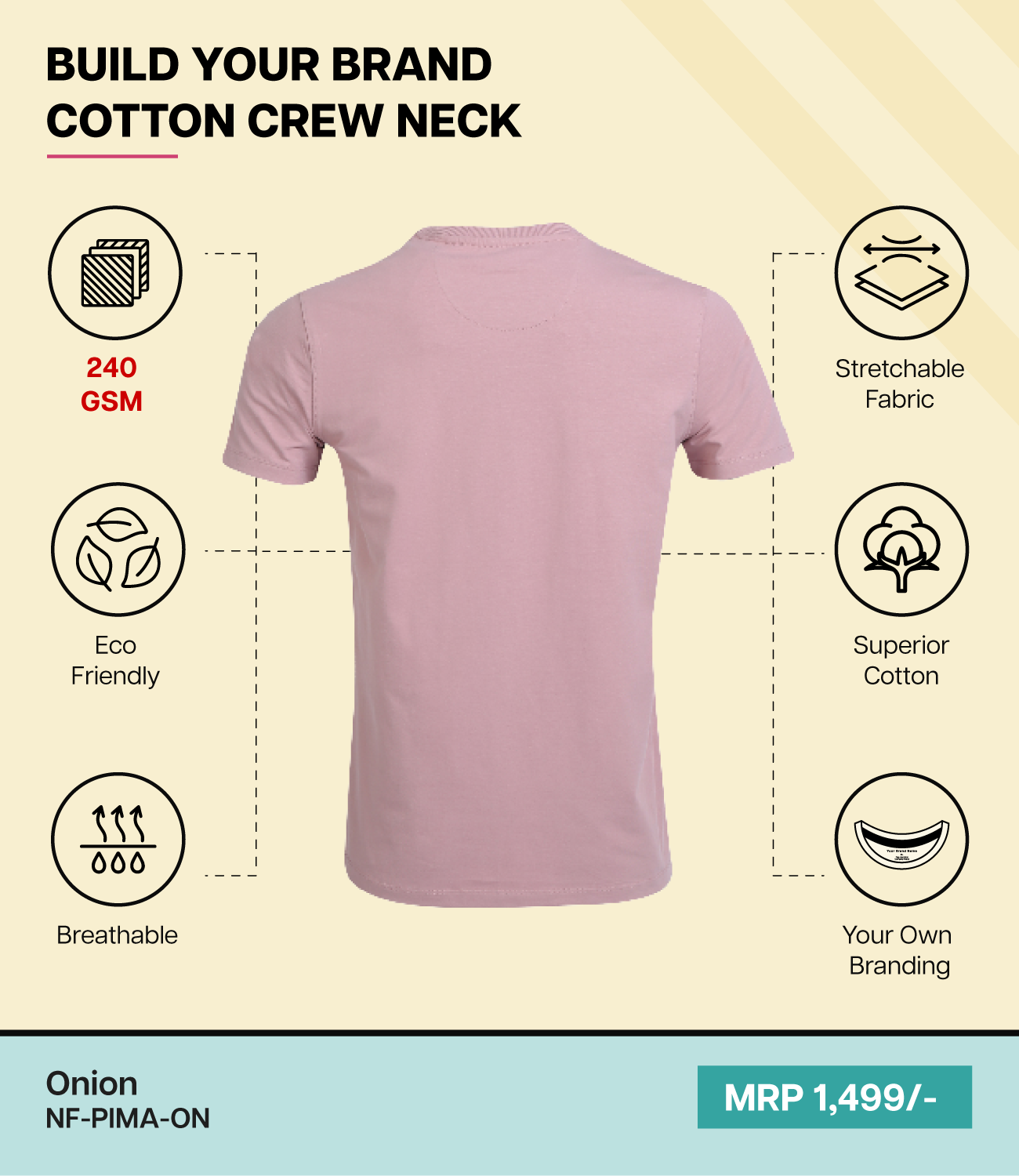 Men’s Pima Cotton Crew Neck T-Shirt  ON