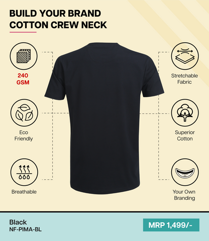 Men’s Pima Cotton Crew Neck T-Shirt  BL