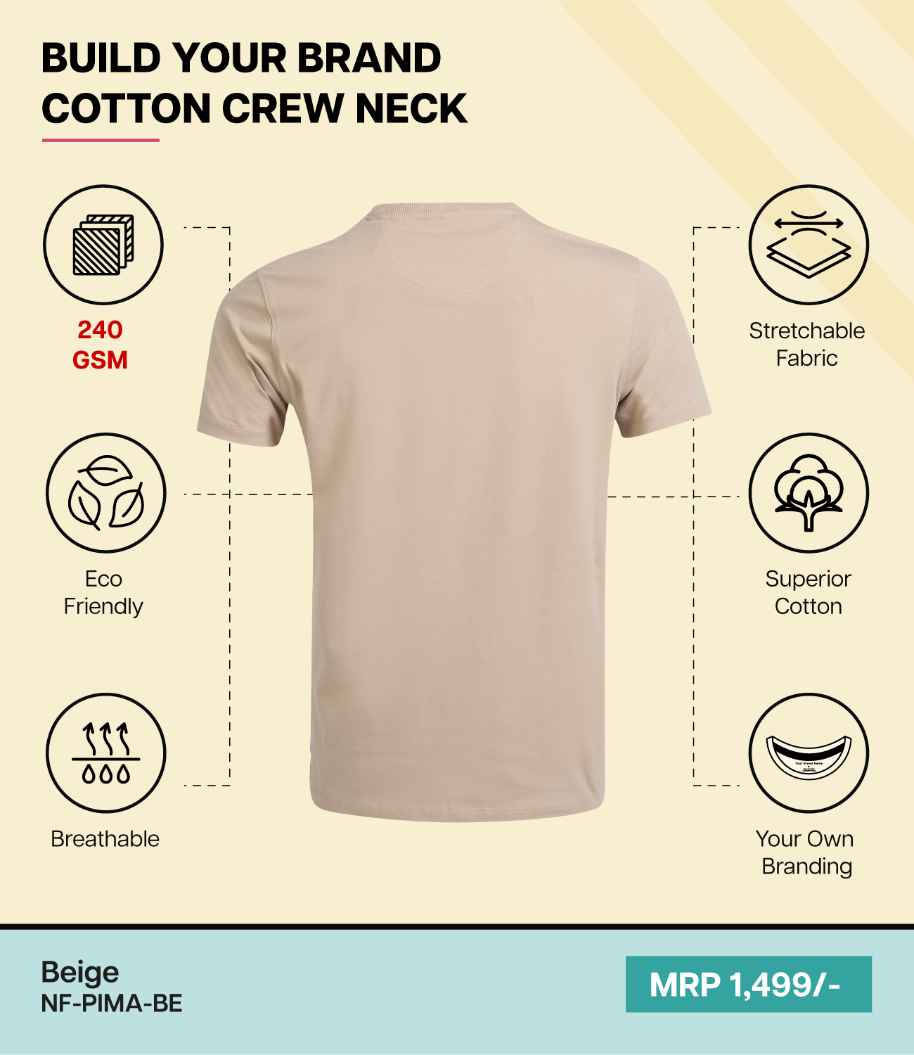 Men’s Pima Cotton Crew Neck T-Shirt  BE