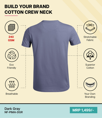 Men’s Pima Cotton Crew Neck T-Shirt  DGR T-Shirt