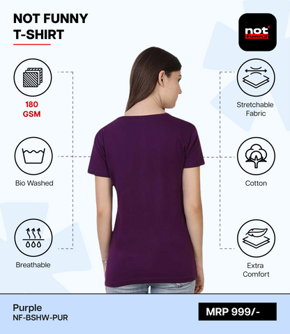 Biowash Women’s PUR T-Shirt – Soft, Stretchable & Breathable Cotton