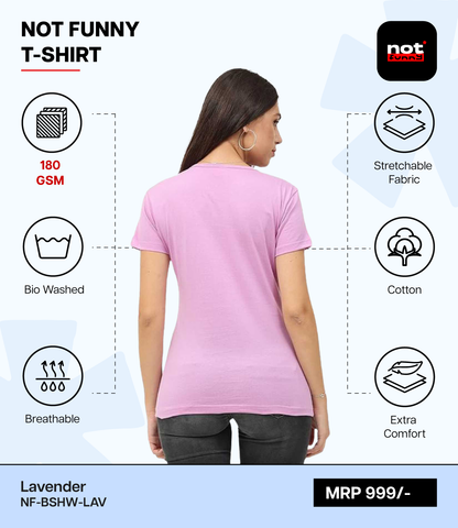Biowash Women’s LAV T-Shirt – Soft, Stretchable & Breathable Cotton
