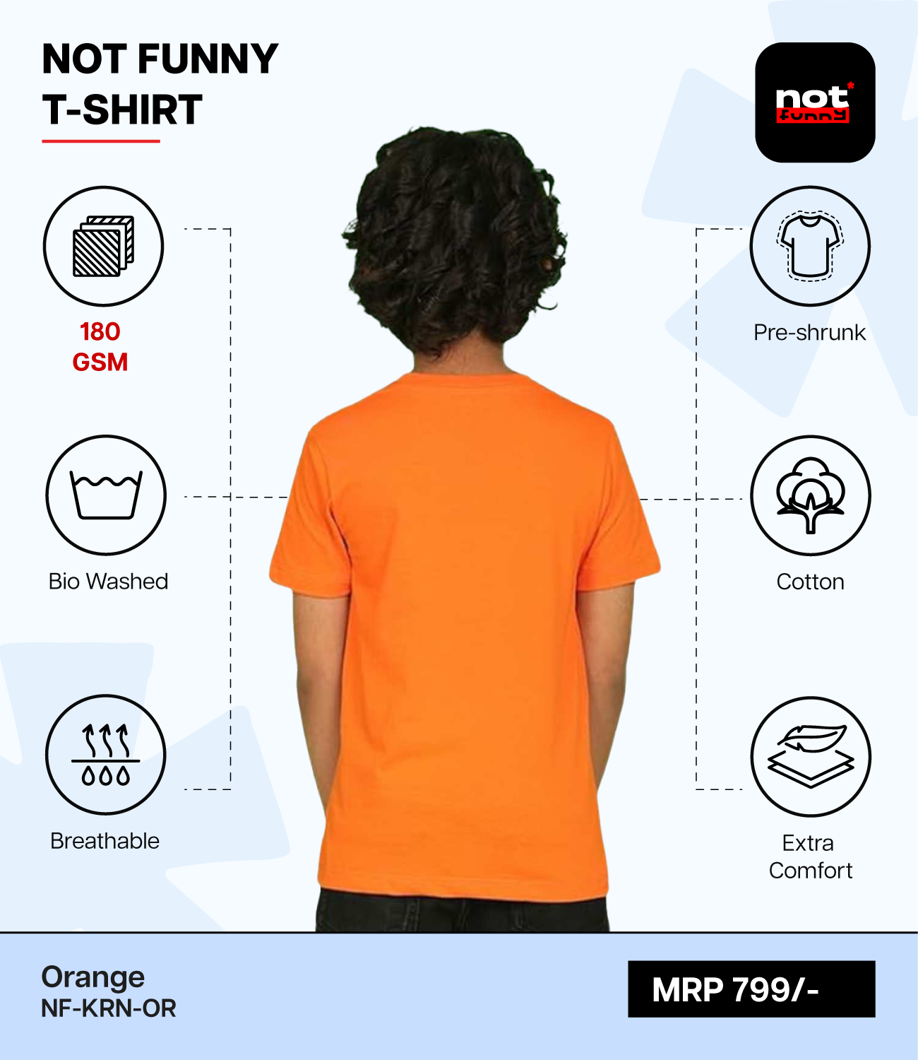 Kids Cotton Round Neck OR T-Shirt