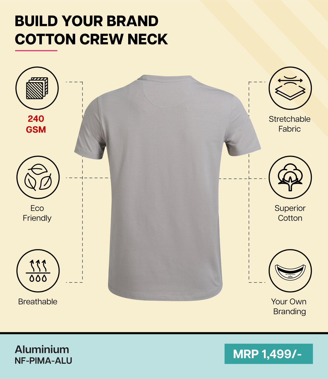 Men’s Pima Cotton Crew Neck T-Shirt  ALU