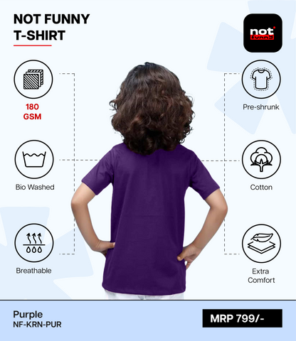 Kids Cotton Round Neck PUR