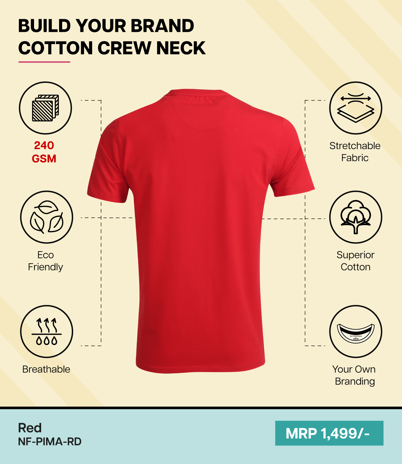 Men’s Pima Cotton Crew Neck T-Shirt RD