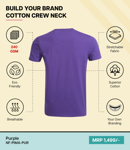 Men’s Pima Cotton Crew Neck T-Shirt  PUR