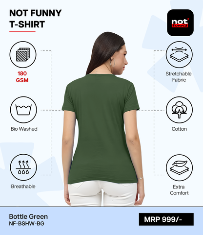 Biowash Women’s BG T-Shirt – Soft, Stretchable & Breathable Cotton