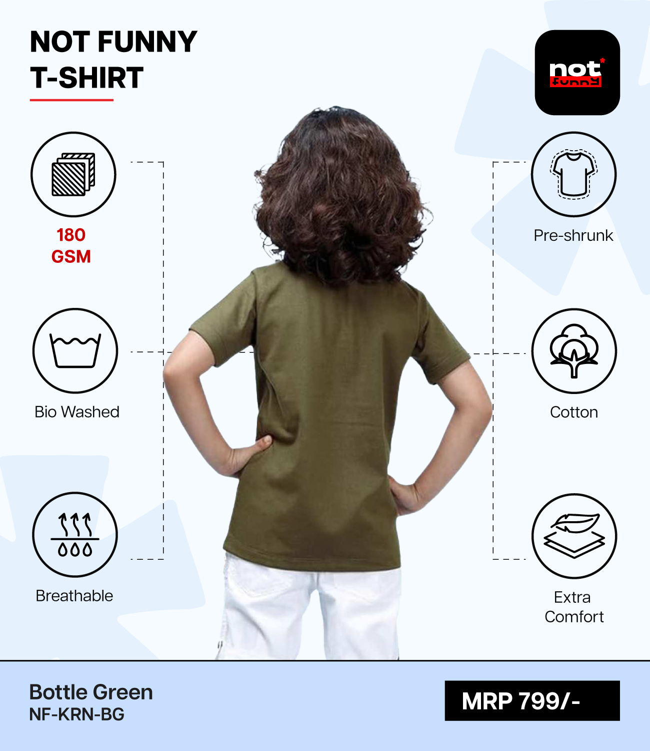 Kids Cotton Round Neck BG