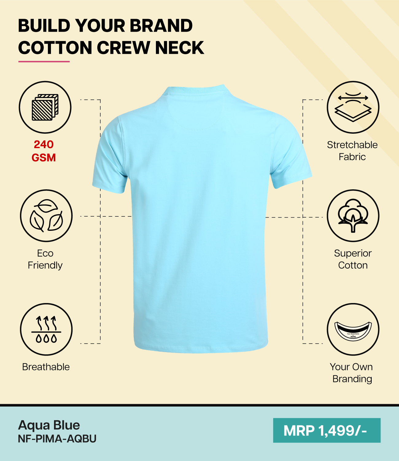 Men’s Pima Cotton Crew Neck T-Shirt  AQBU