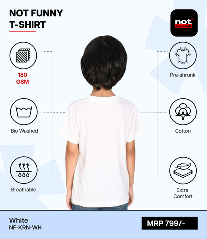 Kids Cotton Round Neck WH T-Shirt