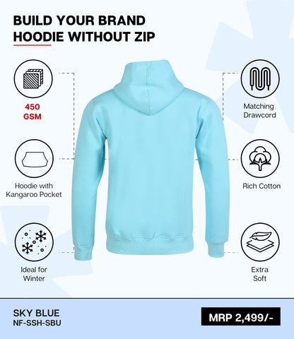 Premium 450 GSM Without Zip Hoodie SBU