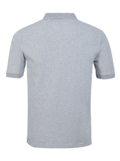 Men’s Casual Jacquard Collar Polo Grey