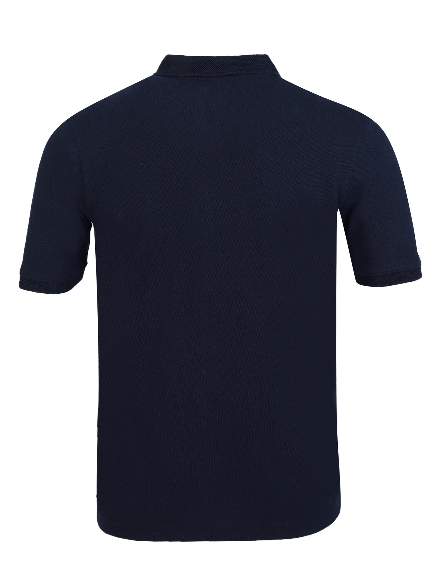 Men’s Casual Jacquard Collar Polo Navy Blue