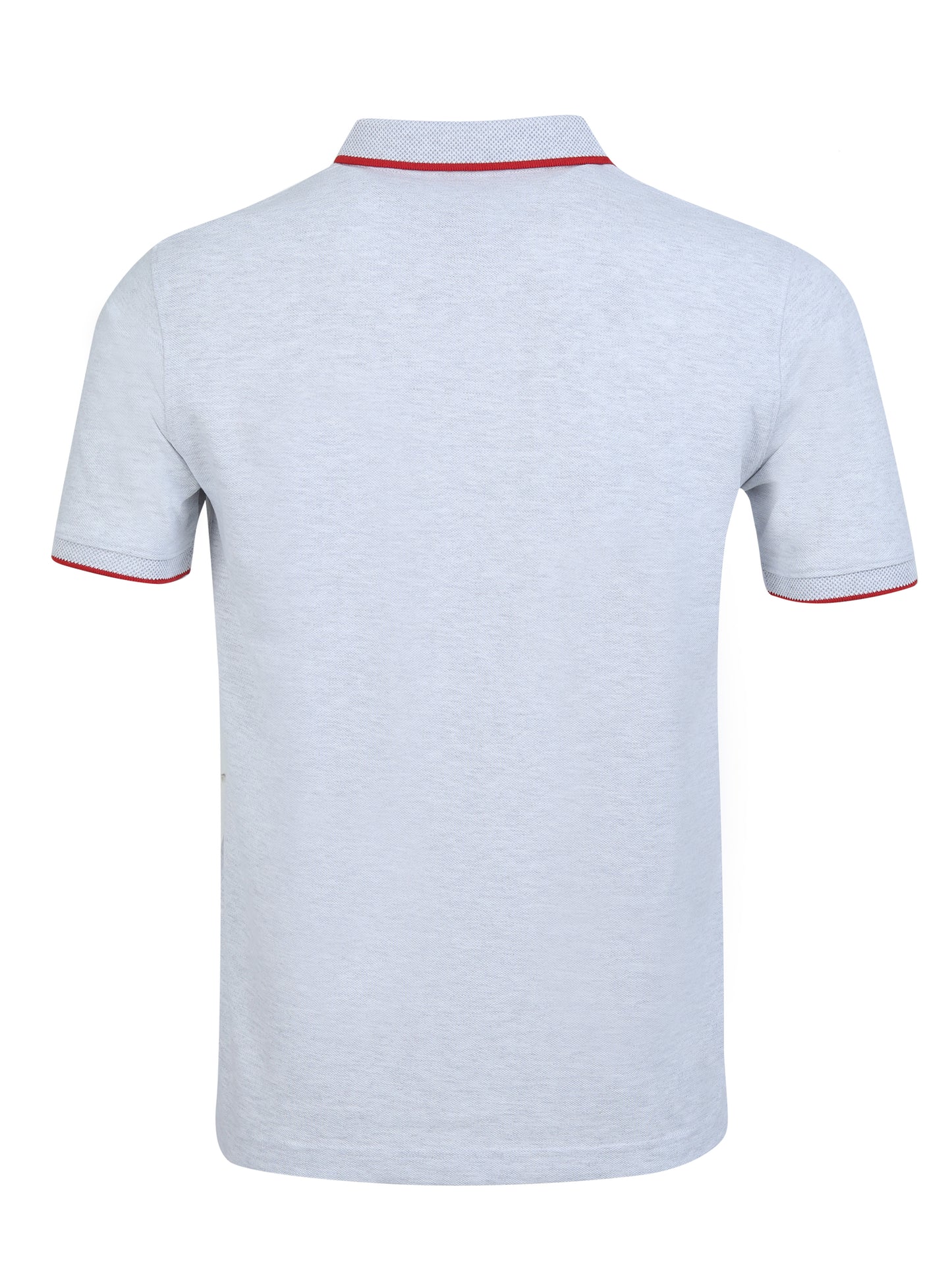 Men’s Casual Jacquard Collar Polo White/Red