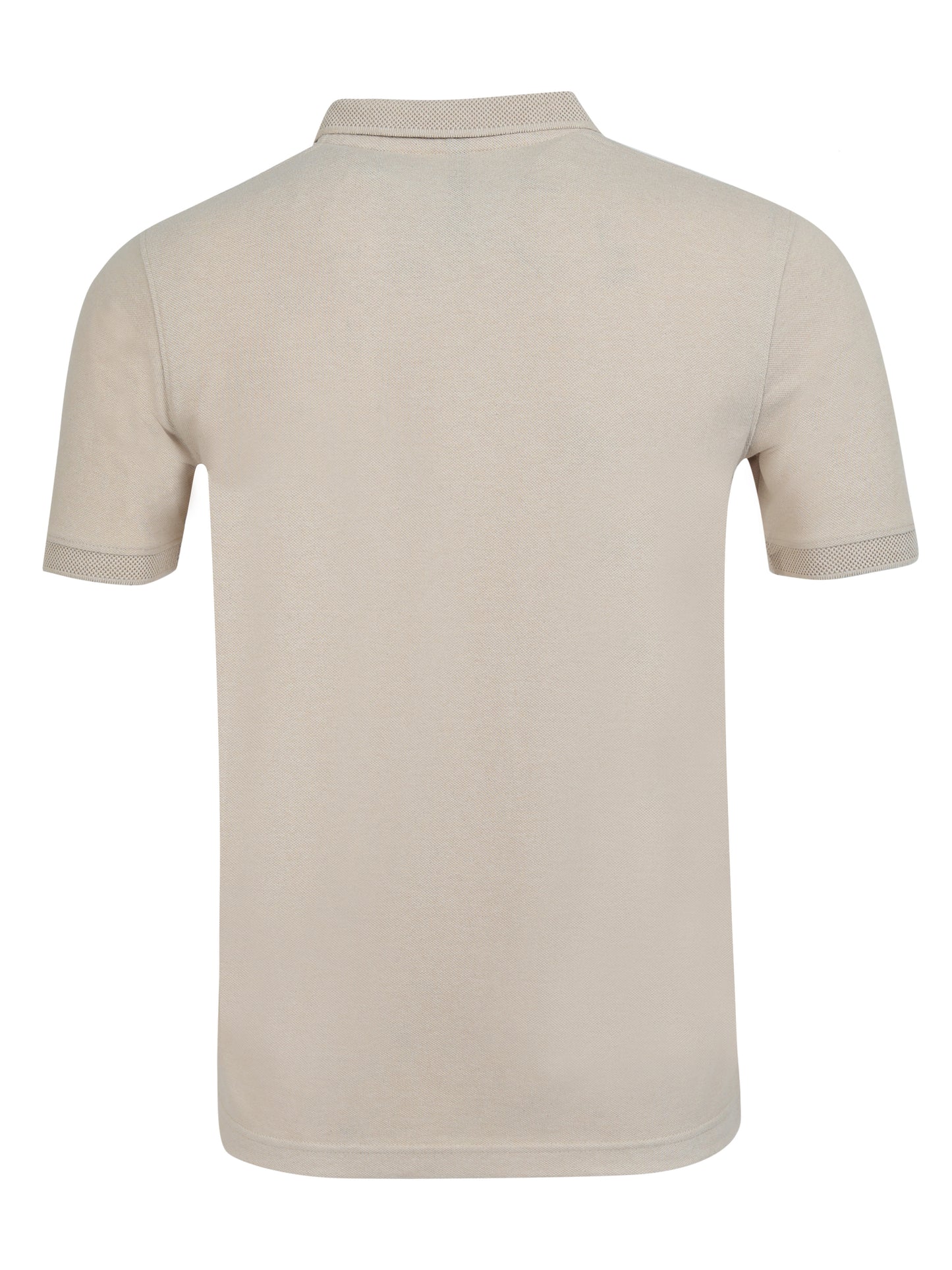 Men’s Casual Jacquard Collar Polo Beige